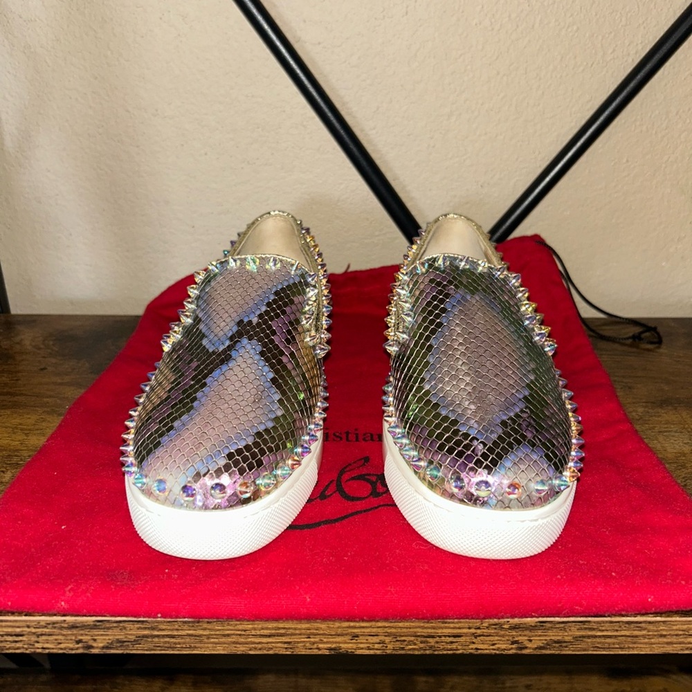 Christian Louboutin Women's Multicolor Spiked Sneakers